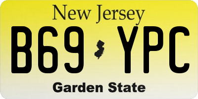 NJ license plate B69YPC