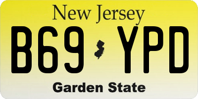 NJ license plate B69YPD