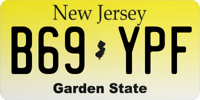 NJ license plate B69YPF