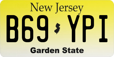 NJ license plate B69YPI