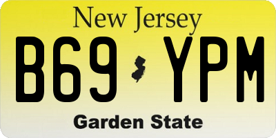 NJ license plate B69YPM