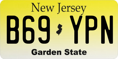 NJ license plate B69YPN