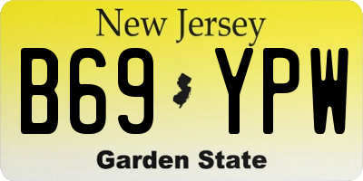 NJ license plate B69YPW