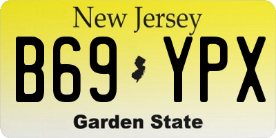 NJ license plate B69YPX