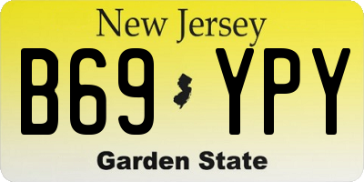 NJ license plate B69YPY