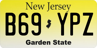 NJ license plate B69YPZ