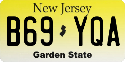NJ license plate B69YQA