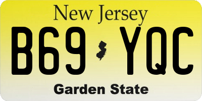 NJ license plate B69YQC