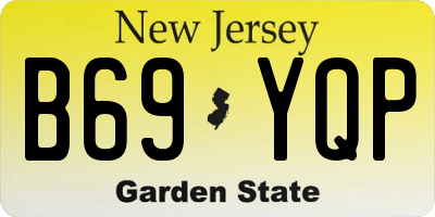 NJ license plate B69YQP