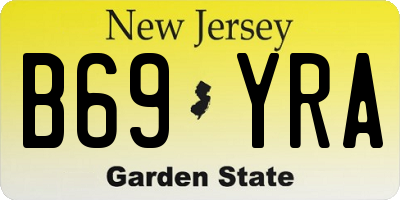 NJ license plate B69YRA