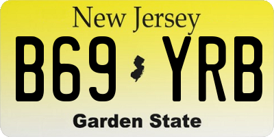 NJ license plate B69YRB