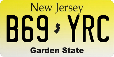 NJ license plate B69YRC