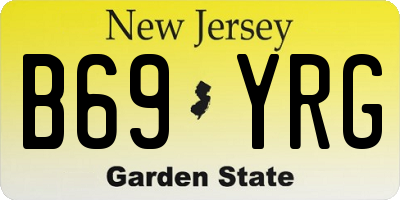 NJ license plate B69YRG