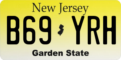 NJ license plate B69YRH
