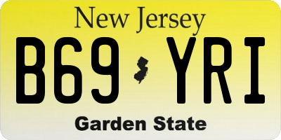 NJ license plate B69YRI