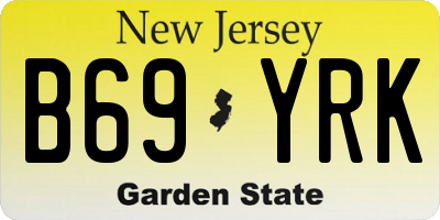 NJ license plate B69YRK