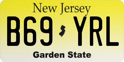 NJ license plate B69YRL