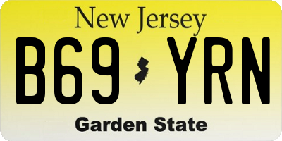NJ license plate B69YRN