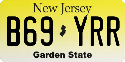 NJ license plate B69YRR