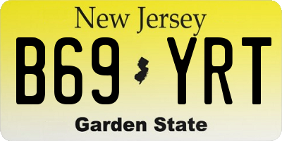 NJ license plate B69YRT