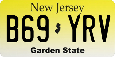 NJ license plate B69YRV