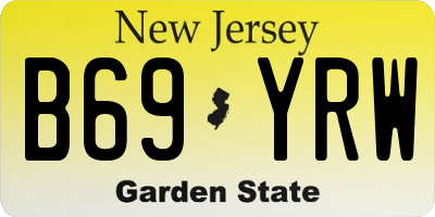 NJ license plate B69YRW