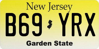 NJ license plate B69YRX