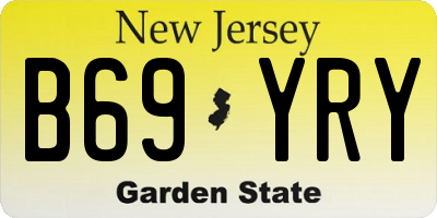 NJ license plate B69YRY