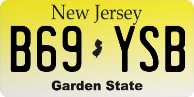 NJ license plate B69YSB