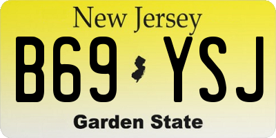 NJ license plate B69YSJ