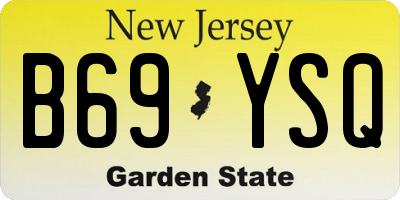 NJ license plate B69YSQ