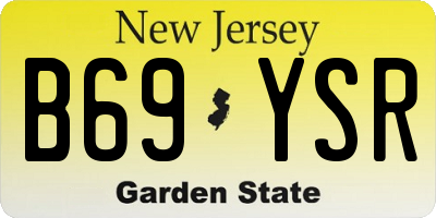 NJ license plate B69YSR