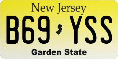 NJ license plate B69YSS