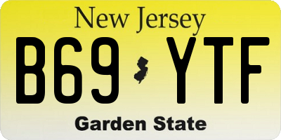 NJ license plate B69YTF