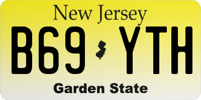 NJ license plate B69YTH