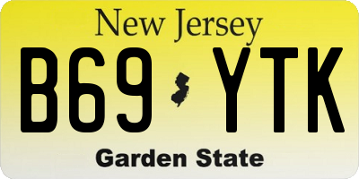 NJ license plate B69YTK