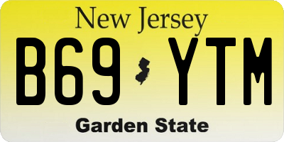 NJ license plate B69YTM