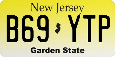 NJ license plate B69YTP