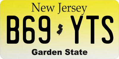 NJ license plate B69YTS