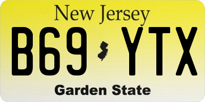 NJ license plate B69YTX