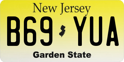 NJ license plate B69YUA