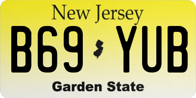NJ license plate B69YUB