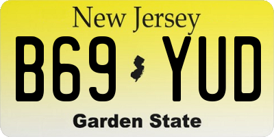 NJ license plate B69YUD