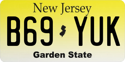 NJ license plate B69YUK