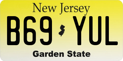 NJ license plate B69YUL