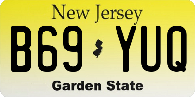NJ license plate B69YUQ