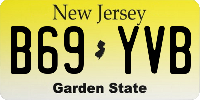NJ license plate B69YVB