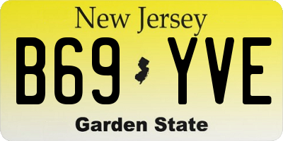 NJ license plate B69YVE