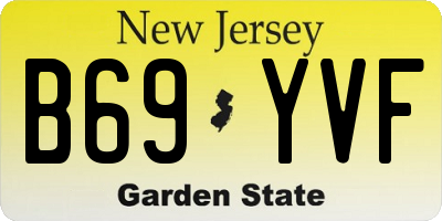 NJ license plate B69YVF