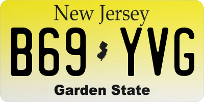 NJ license plate B69YVG
